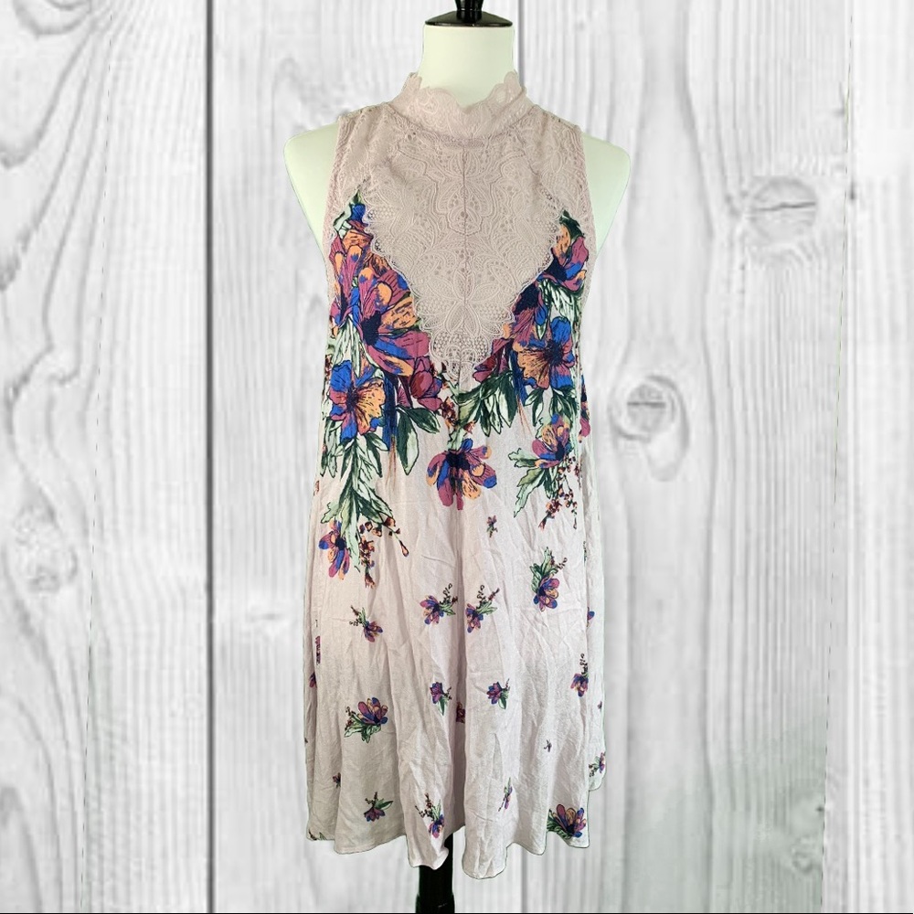 NWT Free People Ecru Combo Dress Size Med - Picture 2 of 3